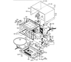 Sharp R-519EW oven/cabinet parts diagram
