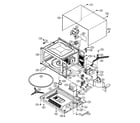 Sharp R-414HS oven/cabinet parts diagram