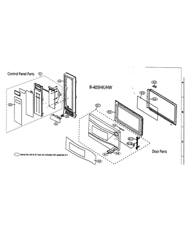 Control panel/door parts