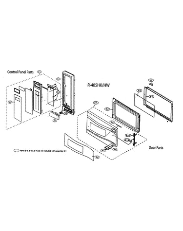 Control panel/door parts