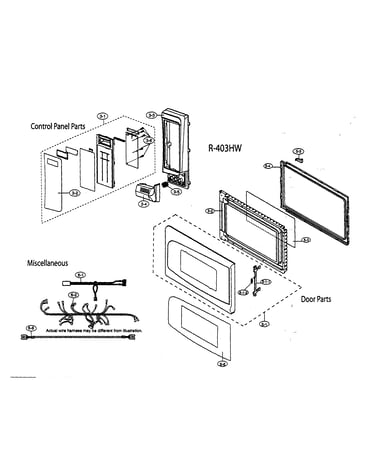 Control panel/door parts/miscellaneous