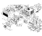 Sharp AF-R100DX cabinet parts diagram