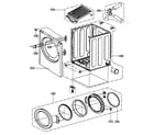 LG DLE5932W cabinet/door assy diagram