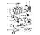 LG DLE5932W drum/motor assy diagram