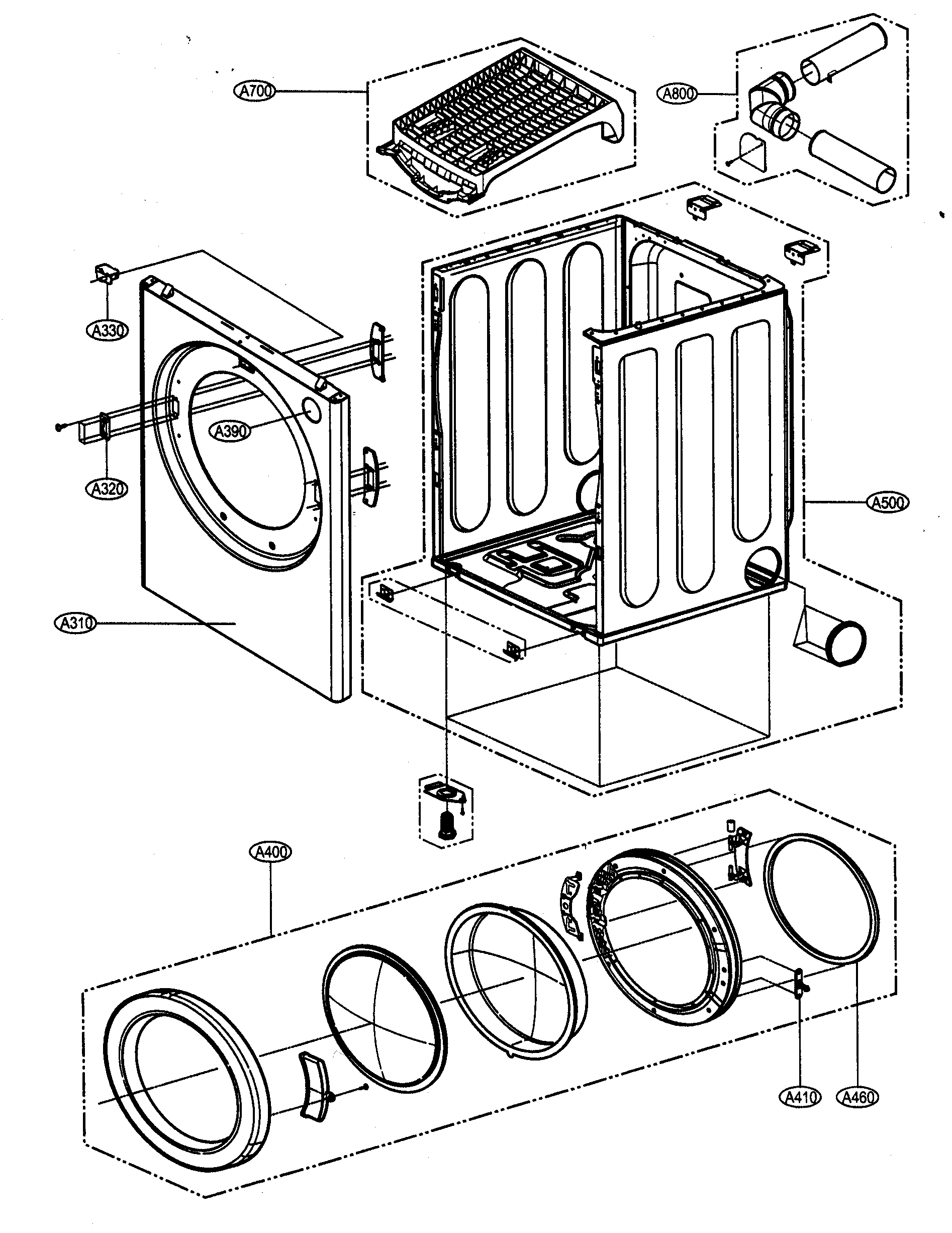 Cabinet/door assy