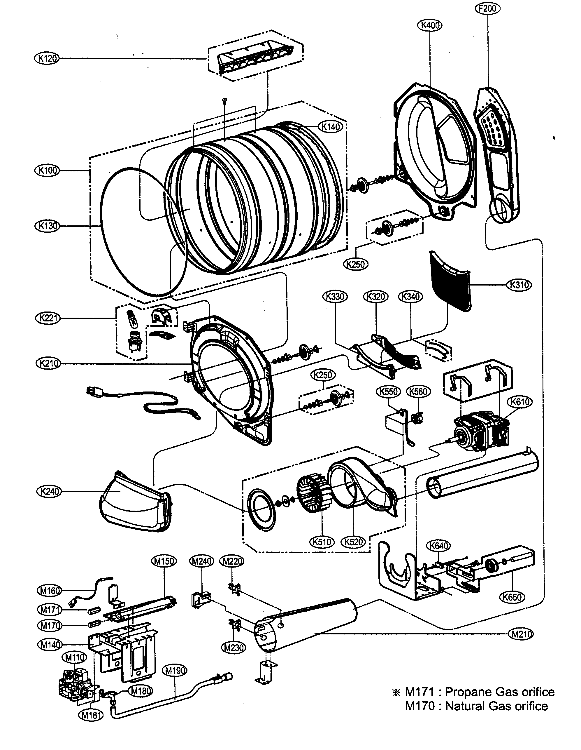 Drum/motor assy