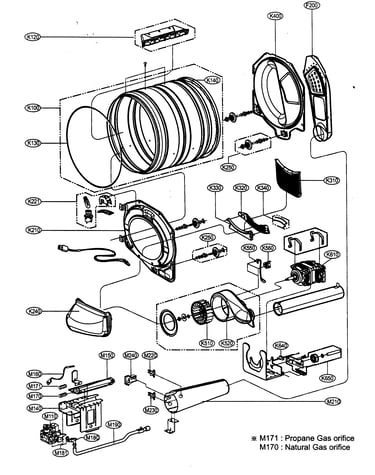 Drum/motor assy