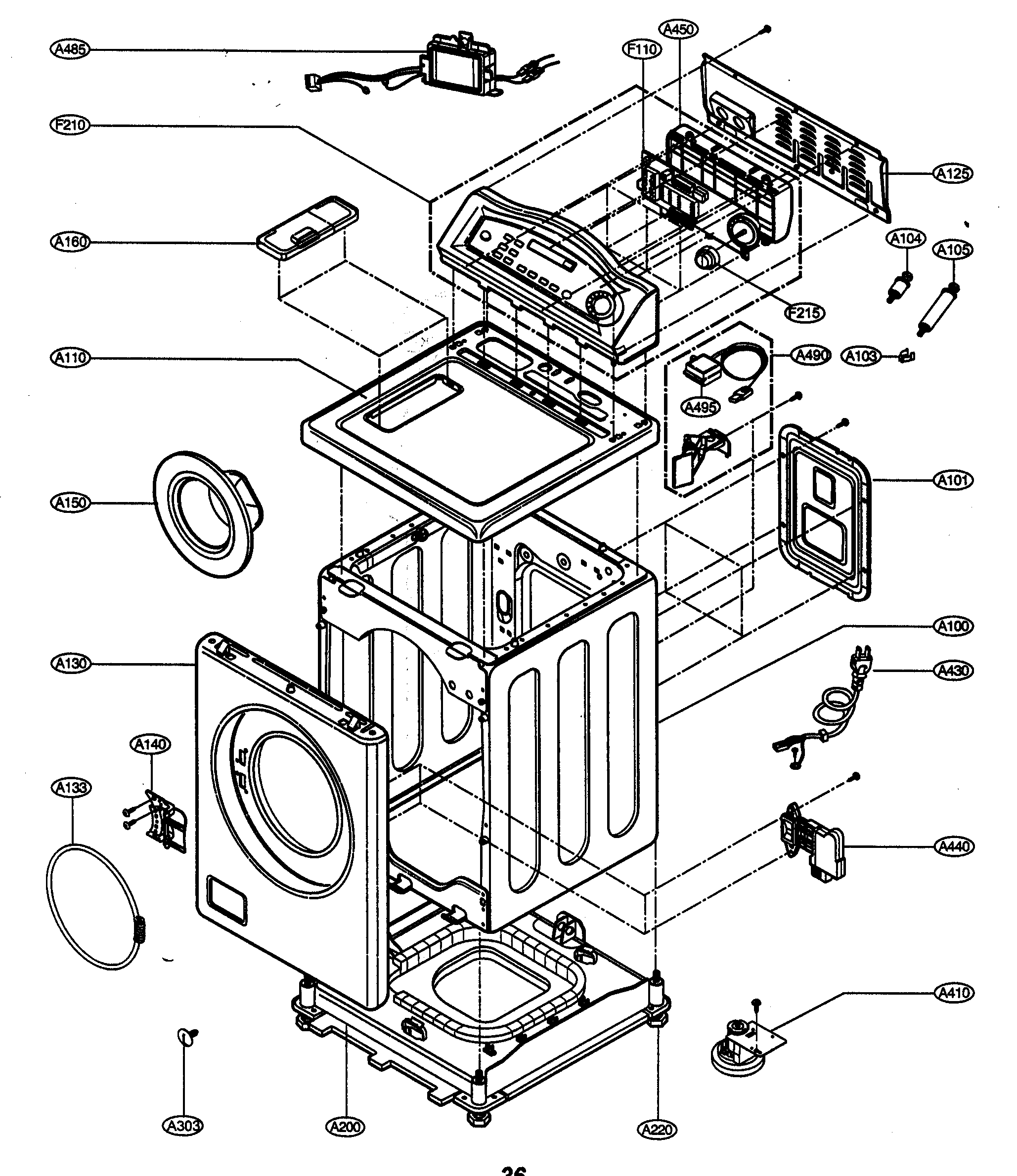 Cabinet/control panel assy