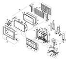 Sharp LC-37HV4U cabinet parts diagram