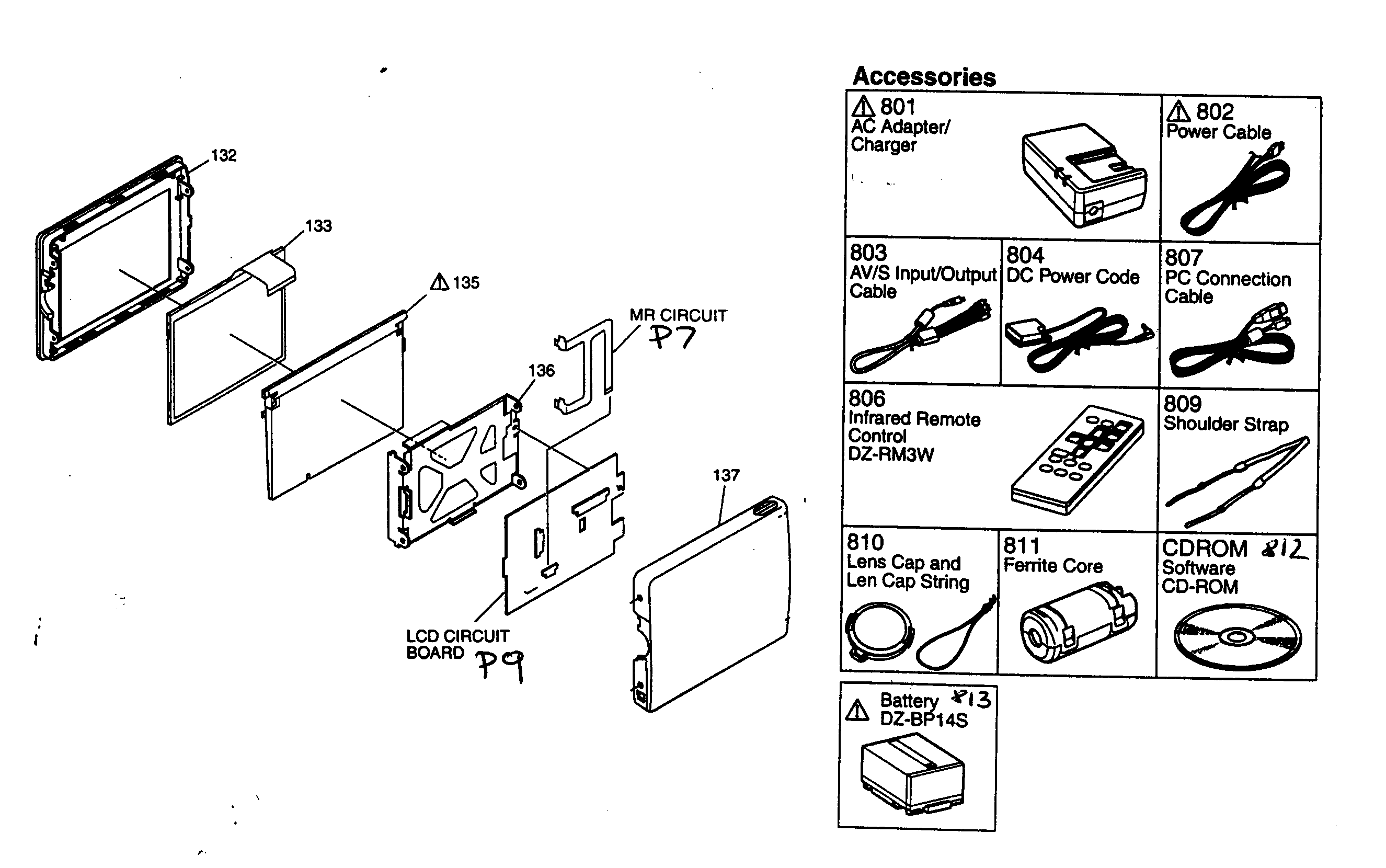 LCD ASSY/ACCESSORIES