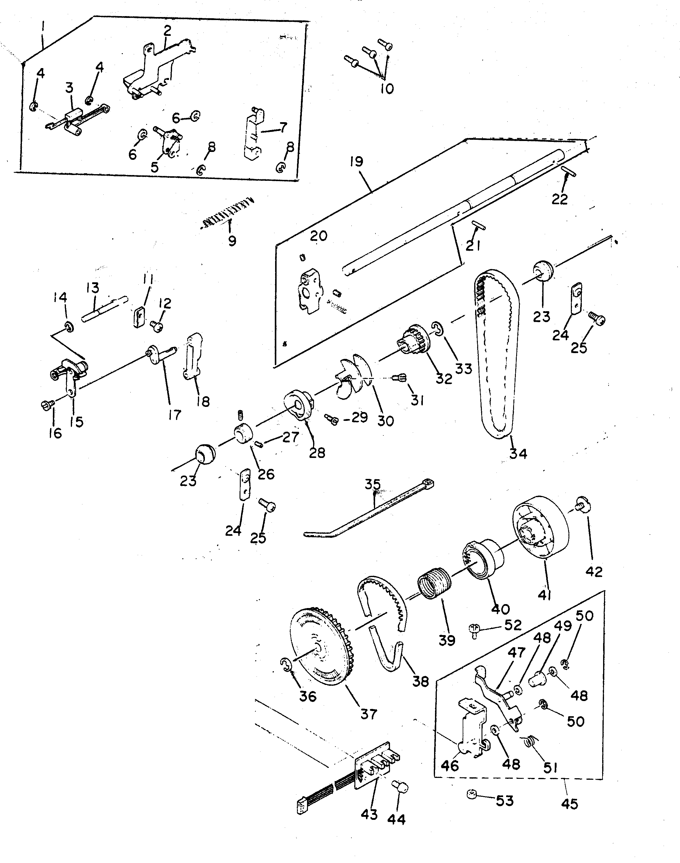 Main shaft idler pulley