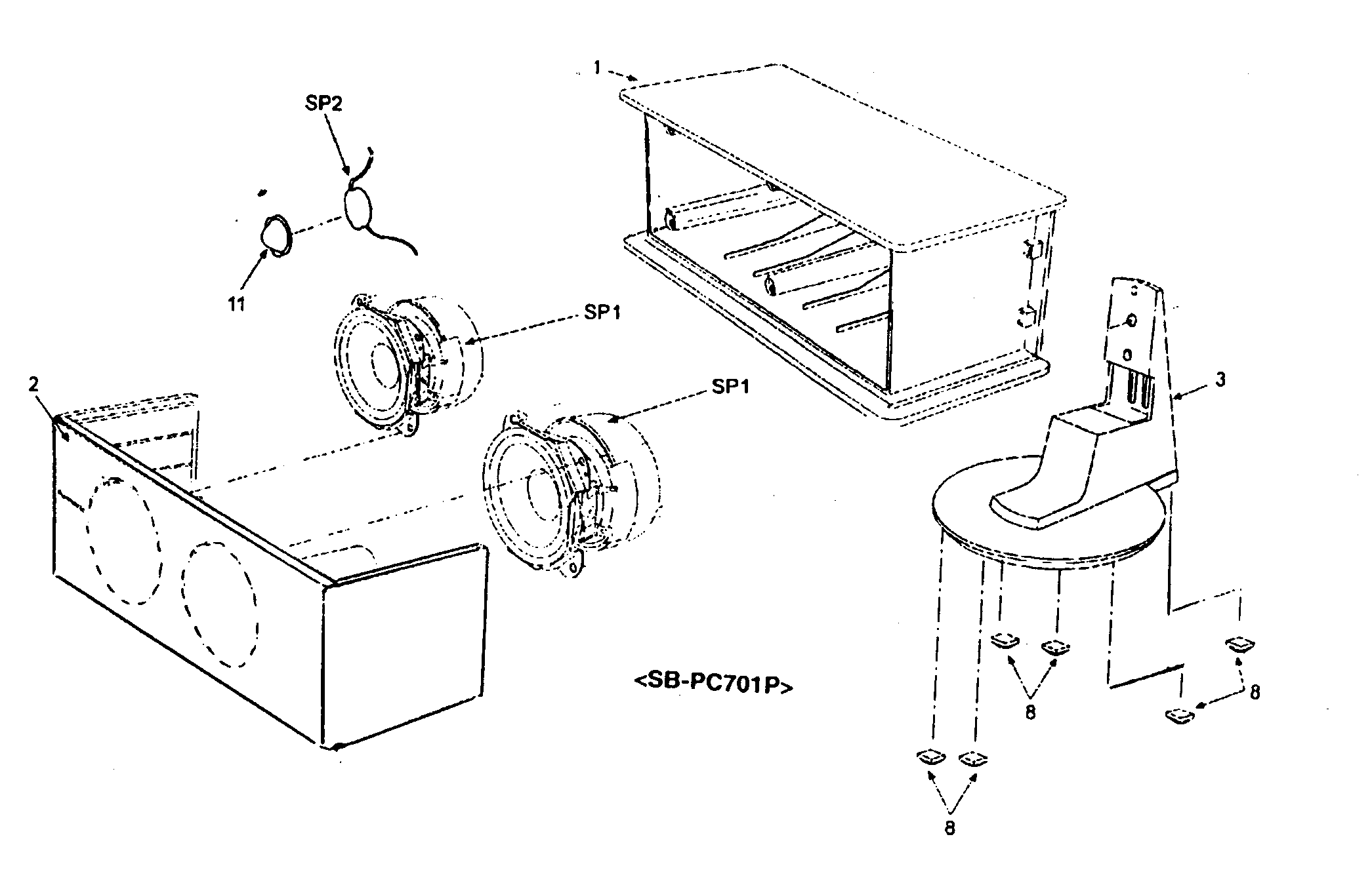 Speaker sb-pc701p