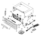 Yamaha RX-V640 cabinet parts diagram