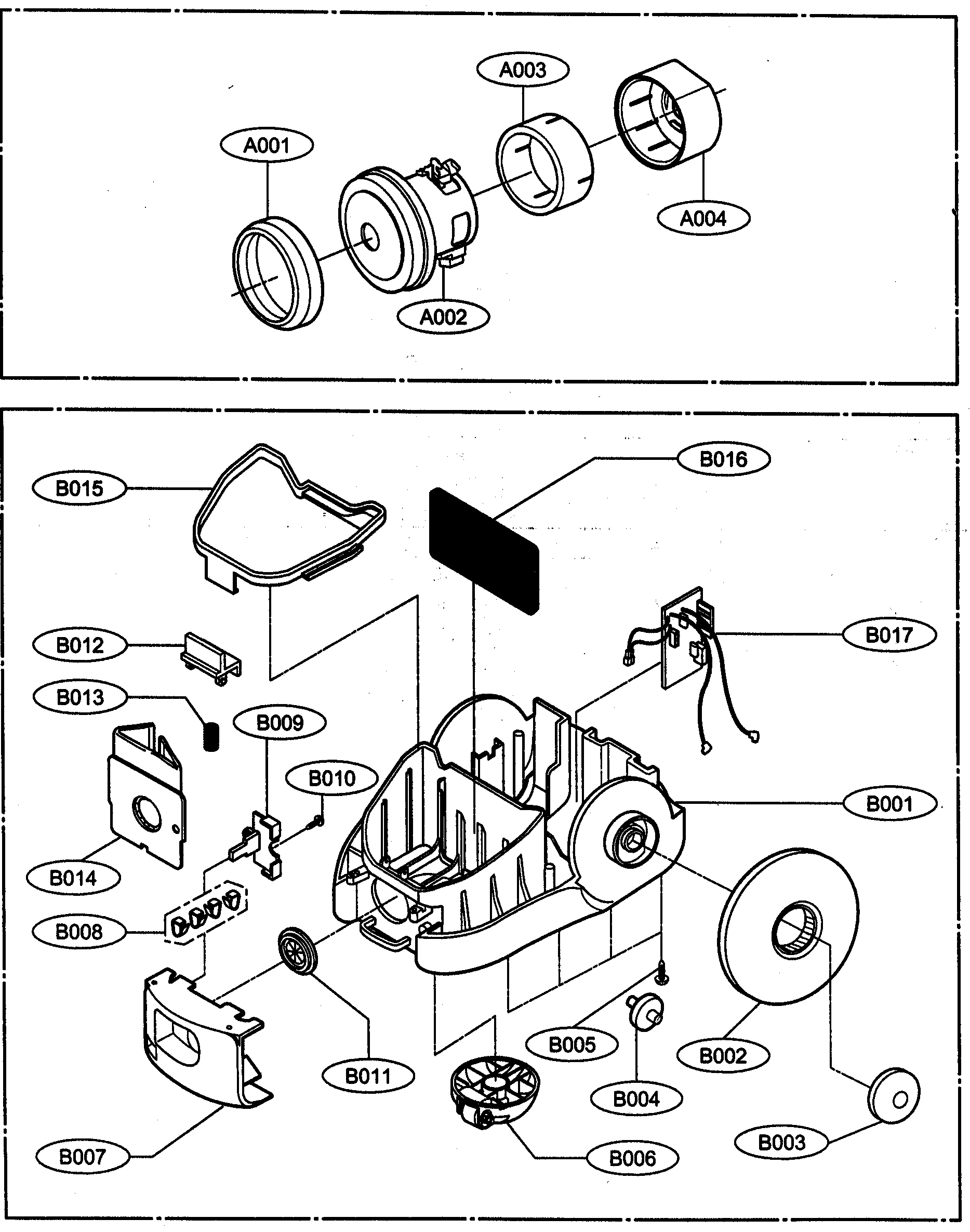 Motor assy/body base