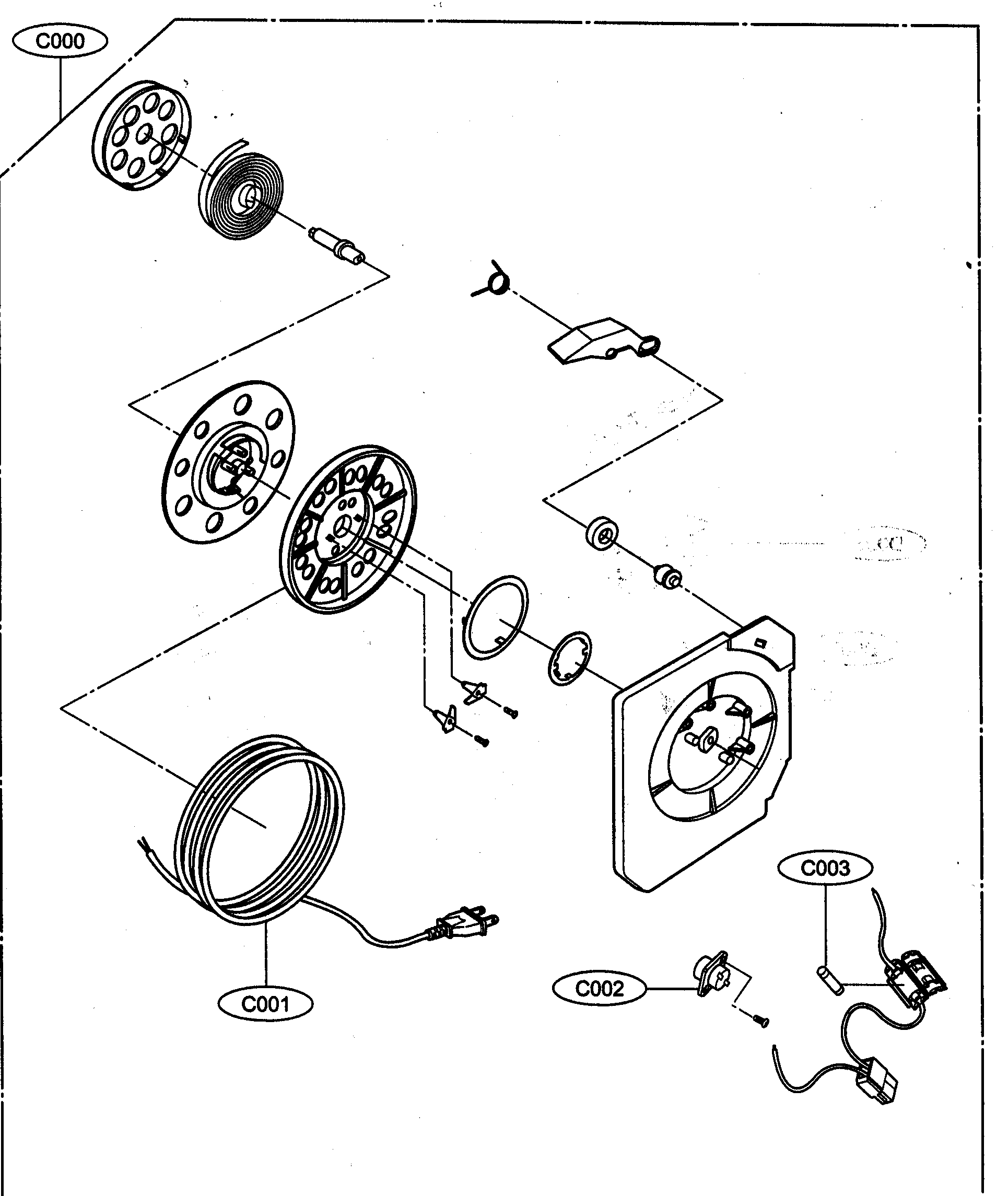 Cord reel assy