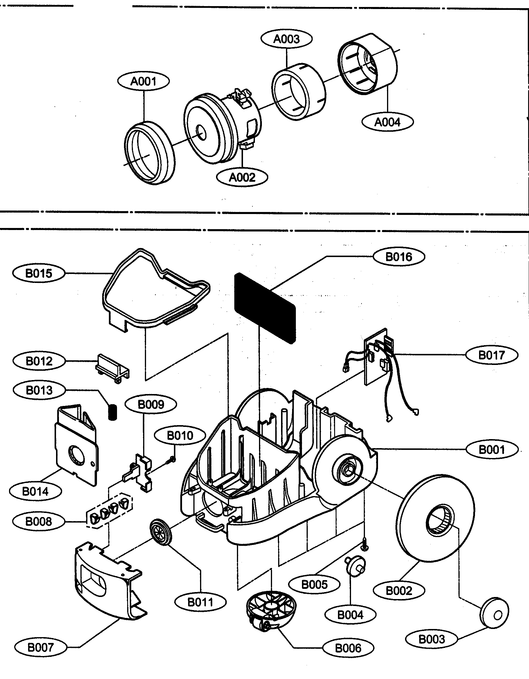 Motor assy/body base