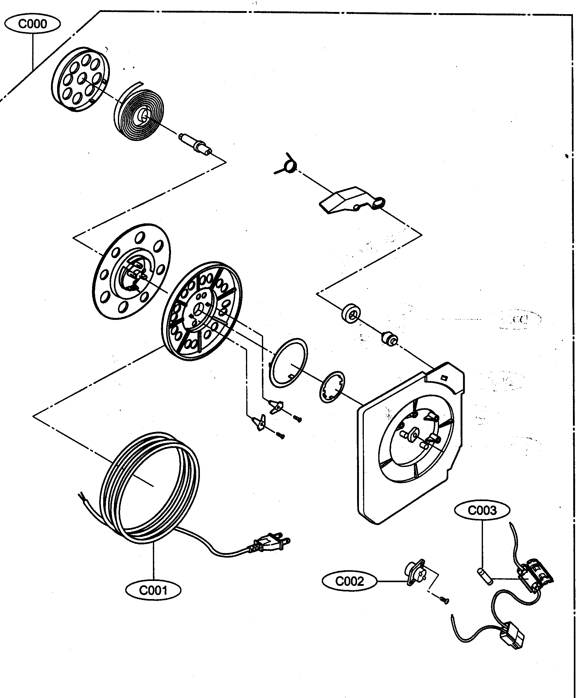 Cord reel assy
