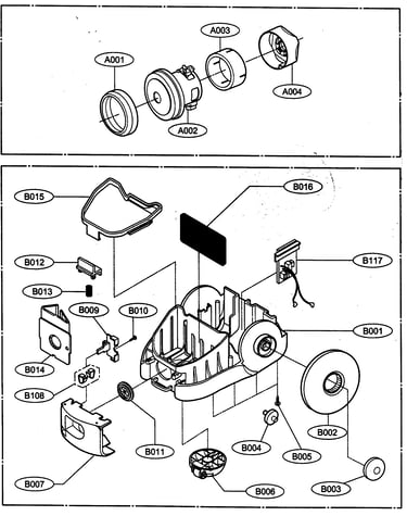 Motor assy/body base