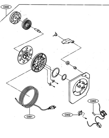 Cord reel assy