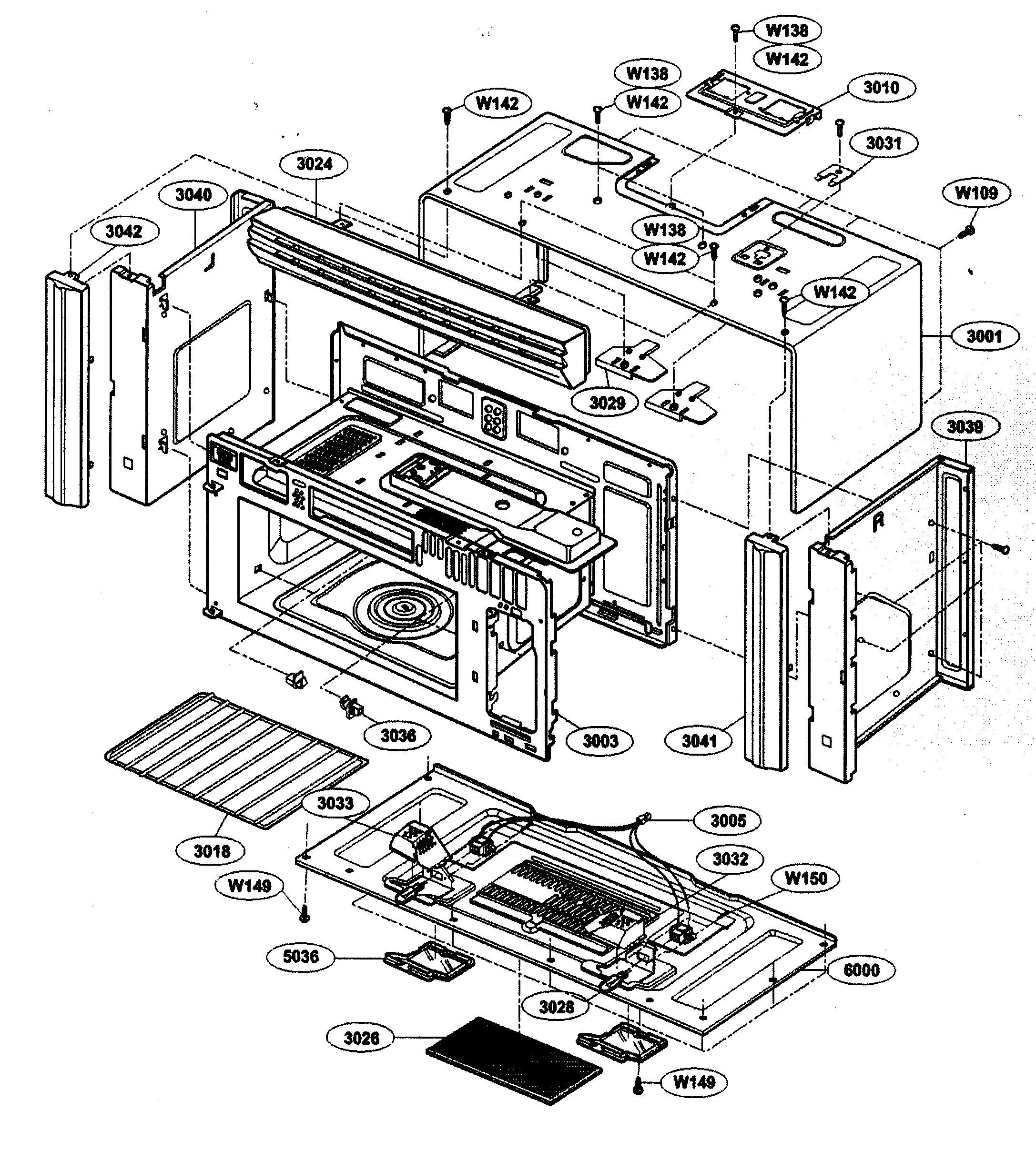 Oven cavity parts