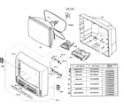 Funai 19TVD3S cabinet parts diagram