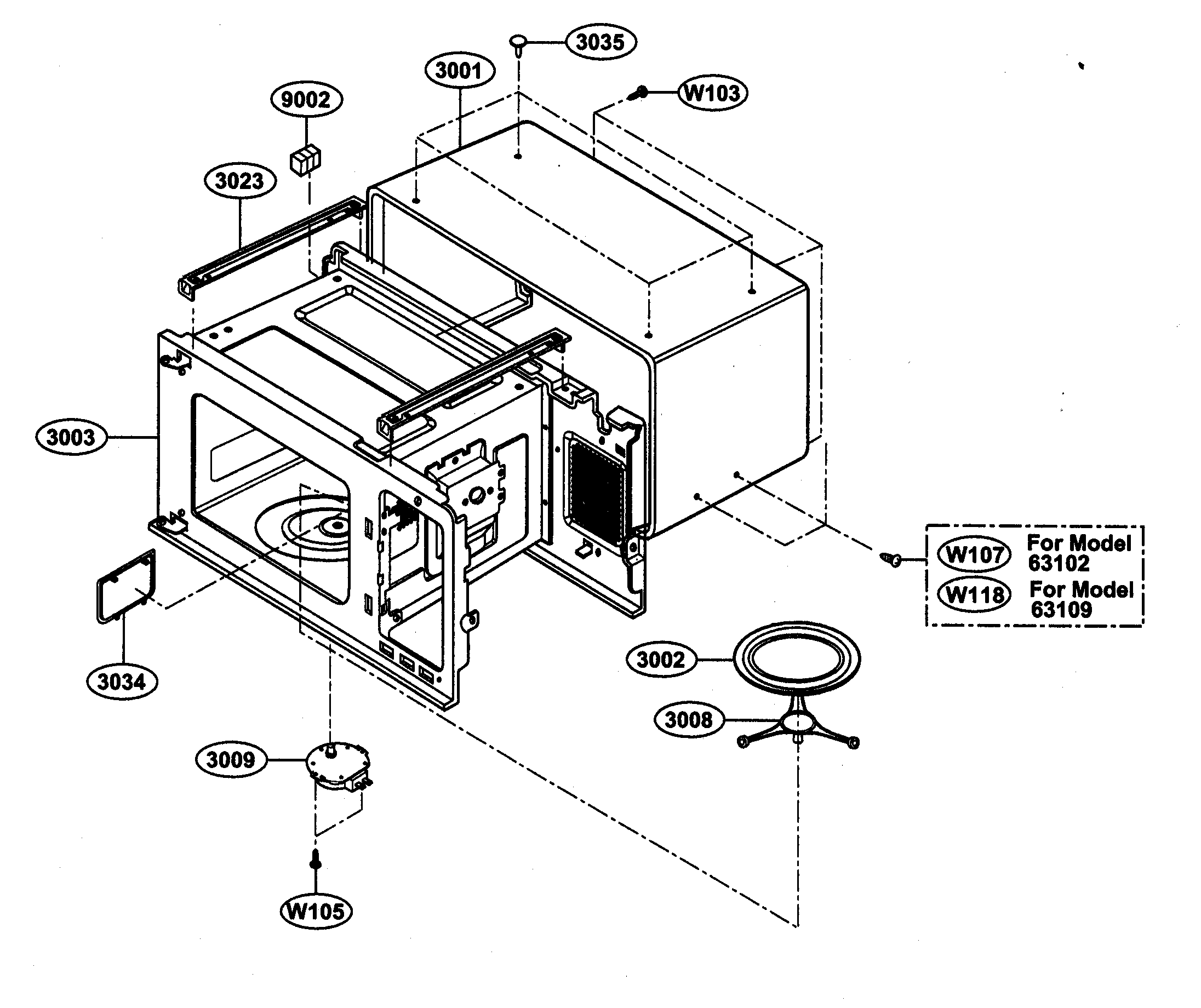 OVEN CAVITY PARTS