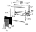 Magnavox 44PL9523 front cabinet parts diagram