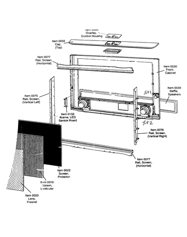 Front cabinet parts
