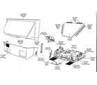 Magnavox 55PL9523 back cabinet parts diagram