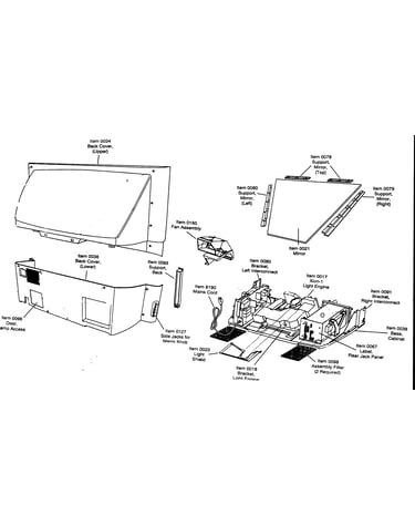 Back cabinet parts