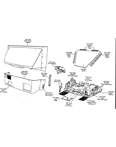 Back cabinet parts