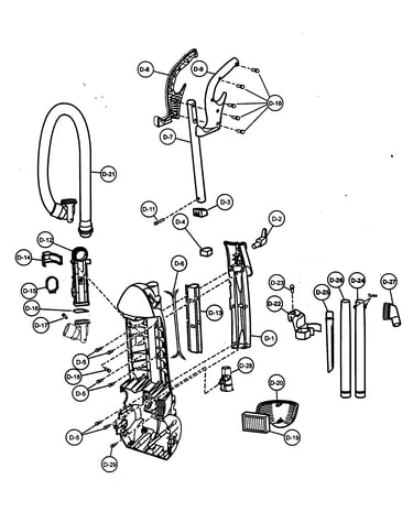 Body/handle/rear dust compartment