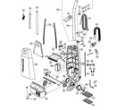 Panasonic MC-V5004 motor housing/motor/handle/body diagram