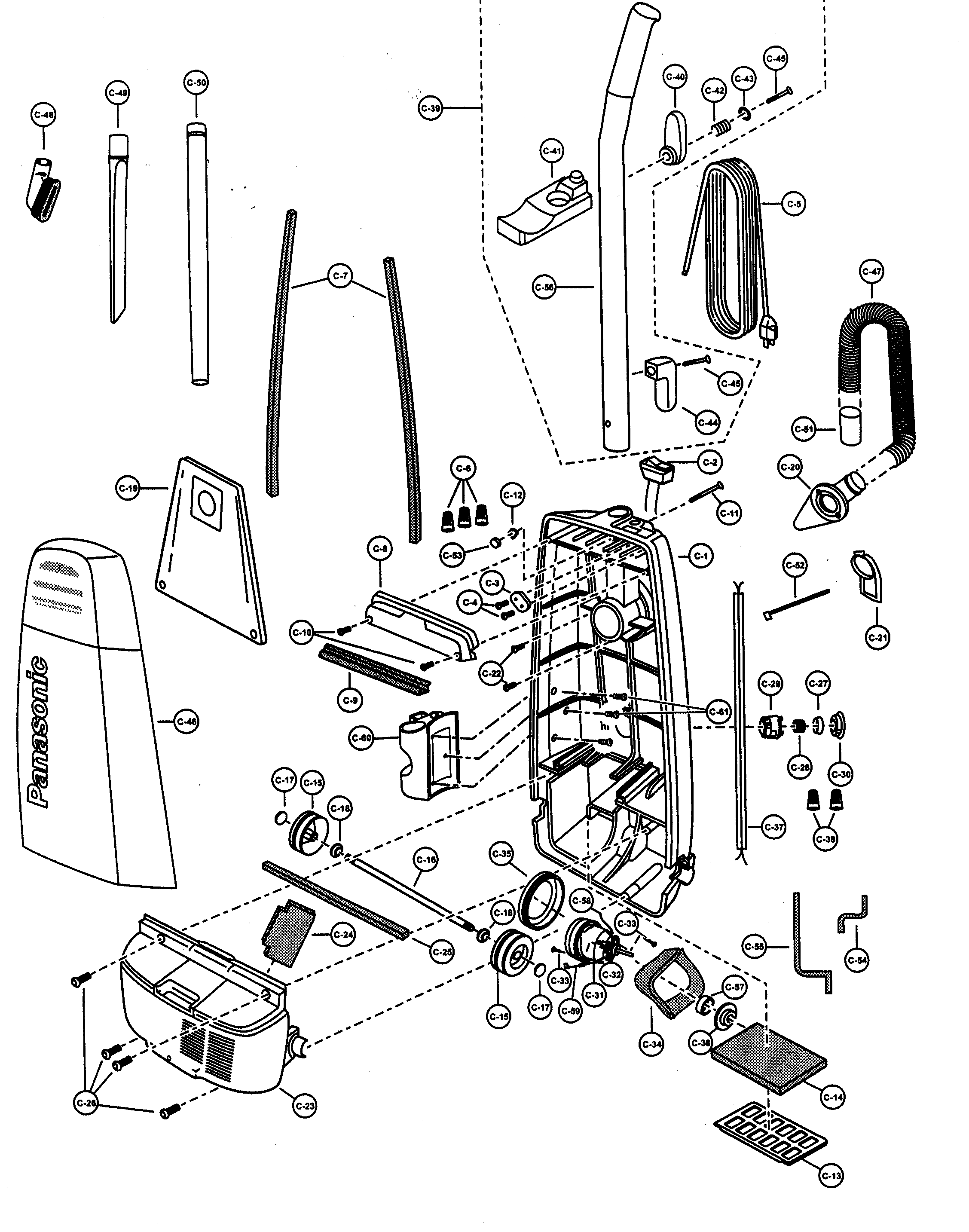 Motor housing/motor/handle/body