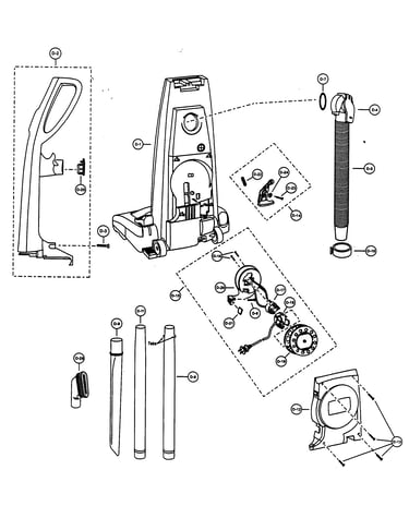 Handle assy/rear dust compartment