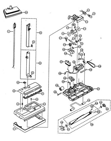 Power nozzle/agitator assy