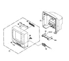Panasonic PV-C1333W cabinet parts diagram