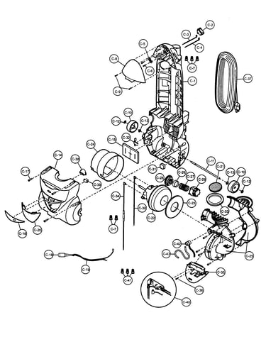 Motor housing/motor/body