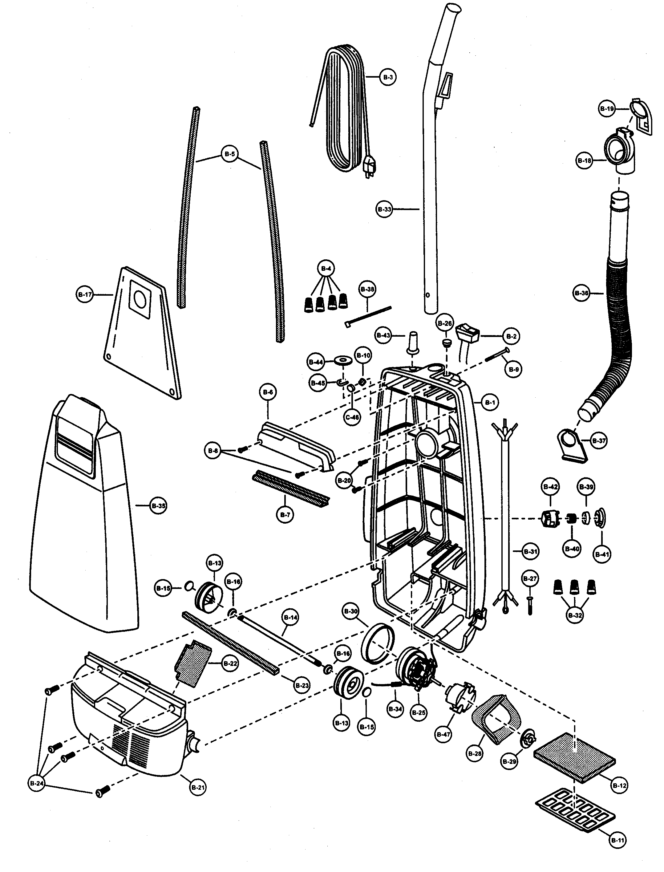 Body/motor housing/motor