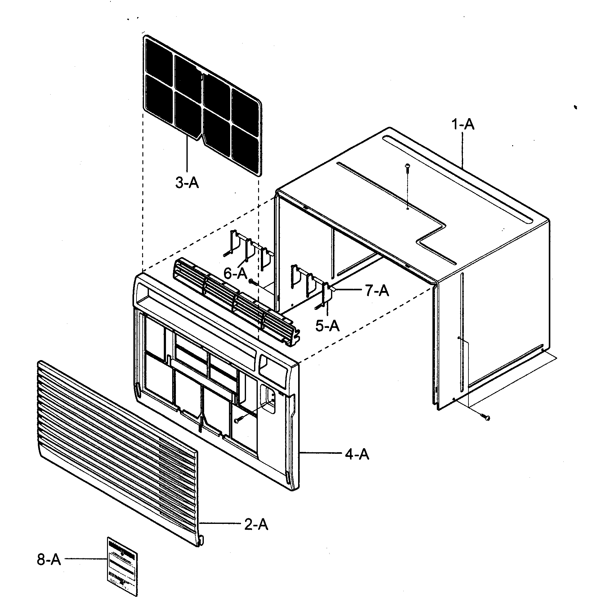 Cabinet/front grille assy