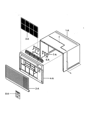 Cabinet/front grille assy