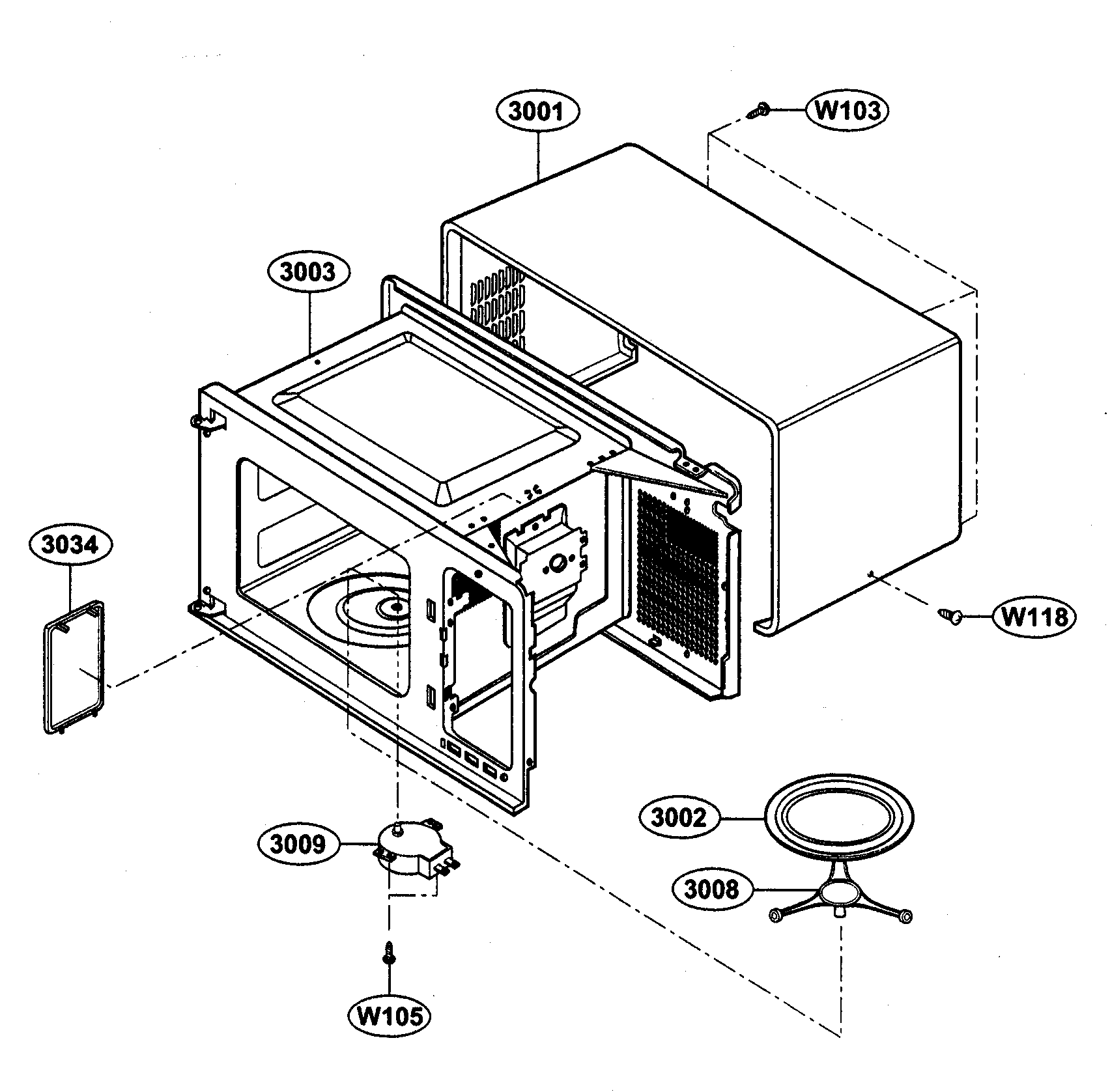Oven cavity parts