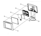 Samsung LTN1735 cabinet parts diagram