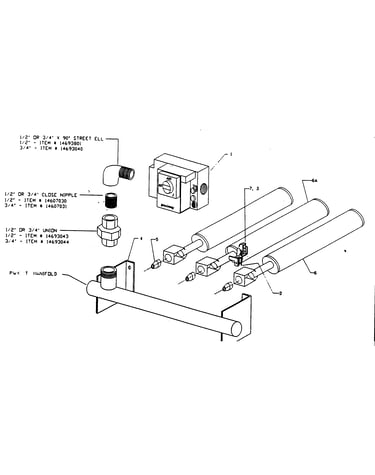 Natural gas burner/manifold assy