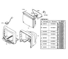 Sylvania SRT2313A cabinet parts diagram