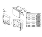 Sylvania SRT2319A cabinet parts diagram