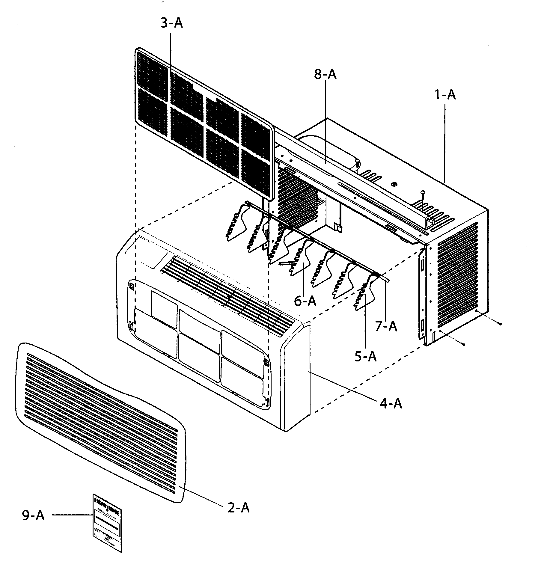 Cabinet/front grille assy