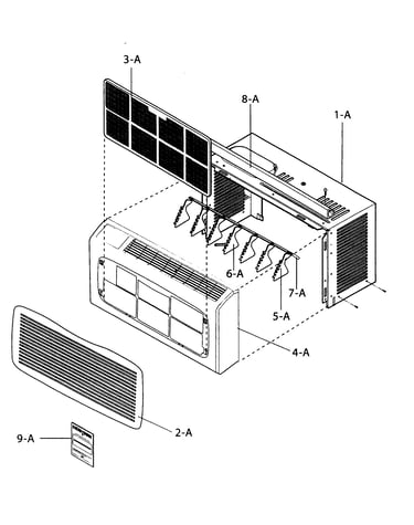 Cabinet/front grille assy