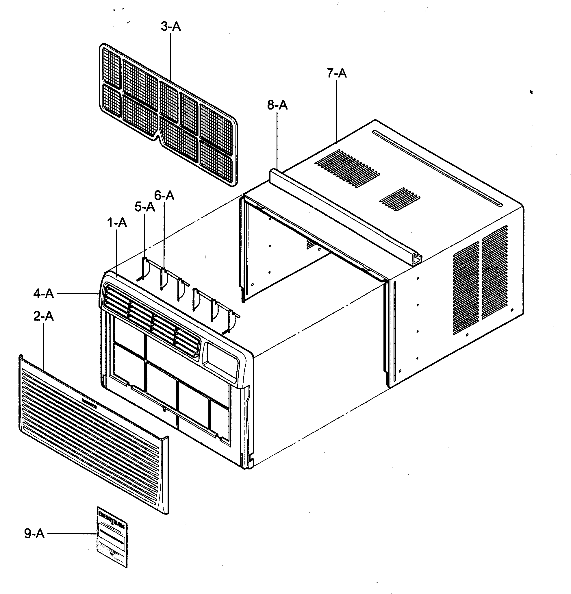 Cabinet/front grille assy