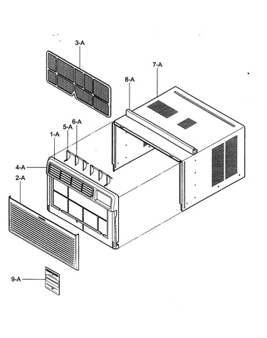 Cabinet/front grille assy